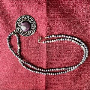 Elegant Purple Beaded Necklace